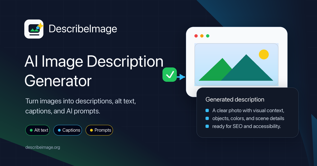 Description List Image Free AI Image Description Tool | DescribeImage